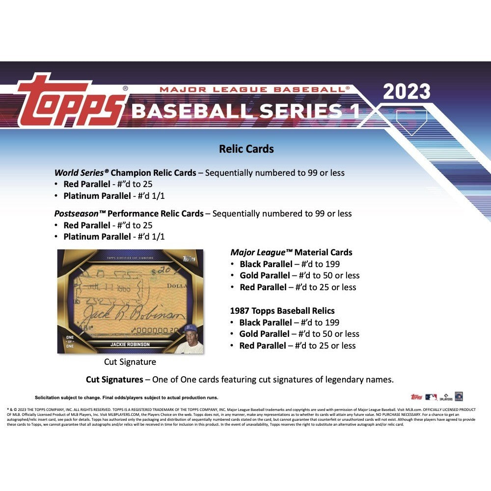 2023 Topps Series 1 MLB Fat Packs Case