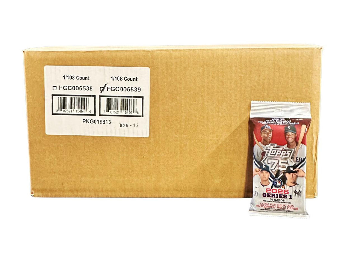 2026 Topps Series 1 Baseball Fat Pack 108ct Case