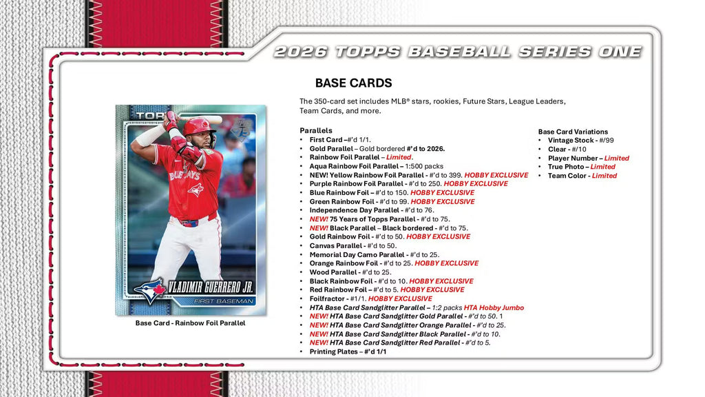 2026 Topps Series 1 Baseball Hobby Jumbo 6-Box Case