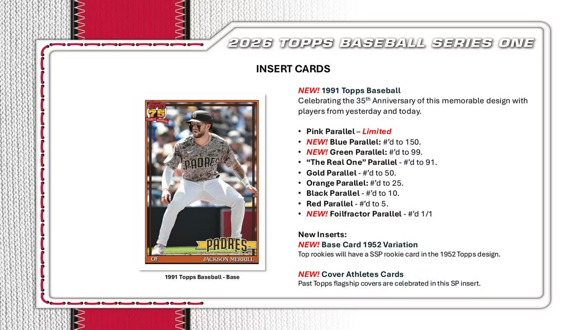 2026 Topps Series 1 Baseball Hobby Jumbo 6-Box Case