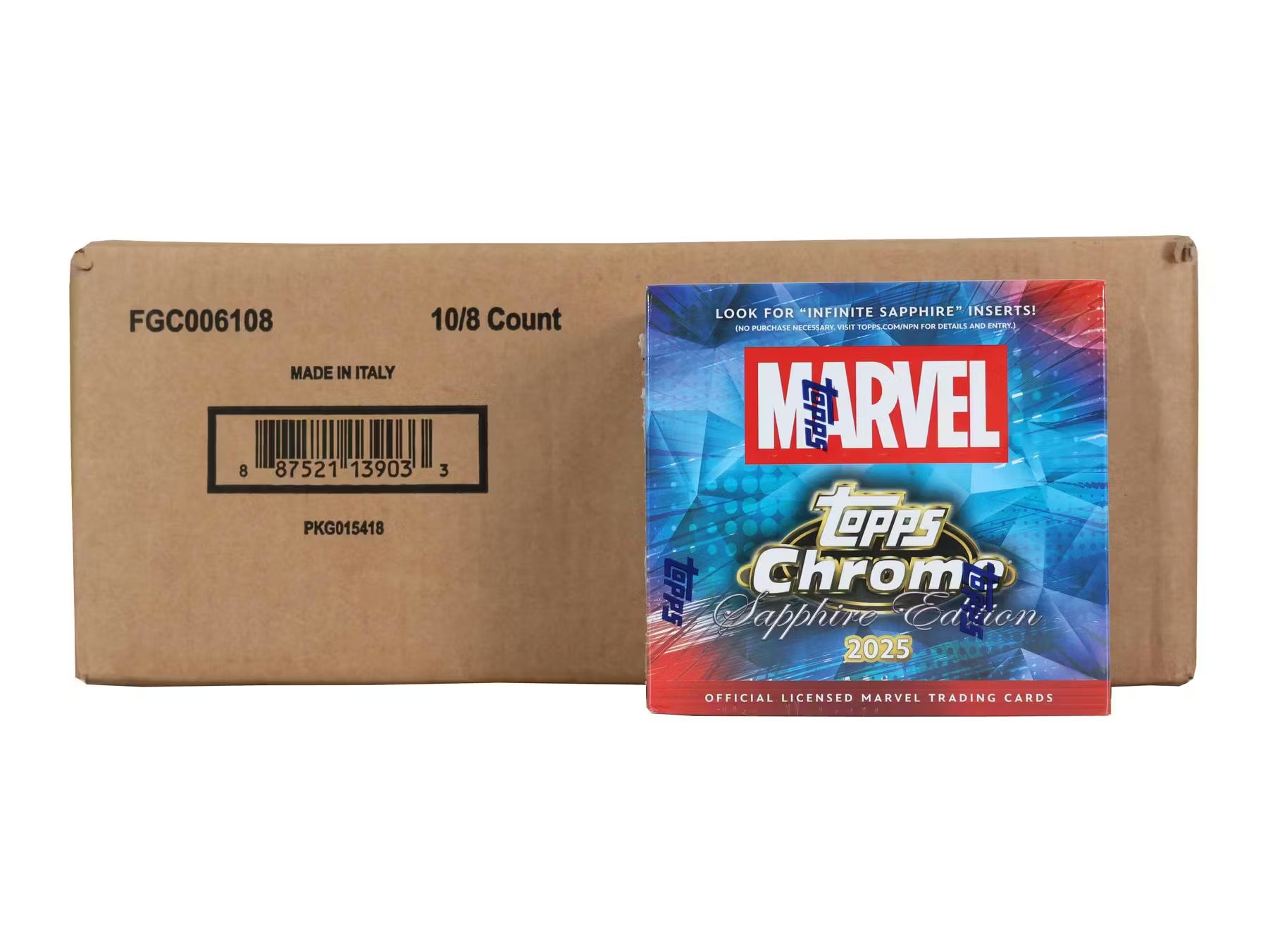 2025 Topps Marvel Chrome Sapphire Hobby 10-Box Case
