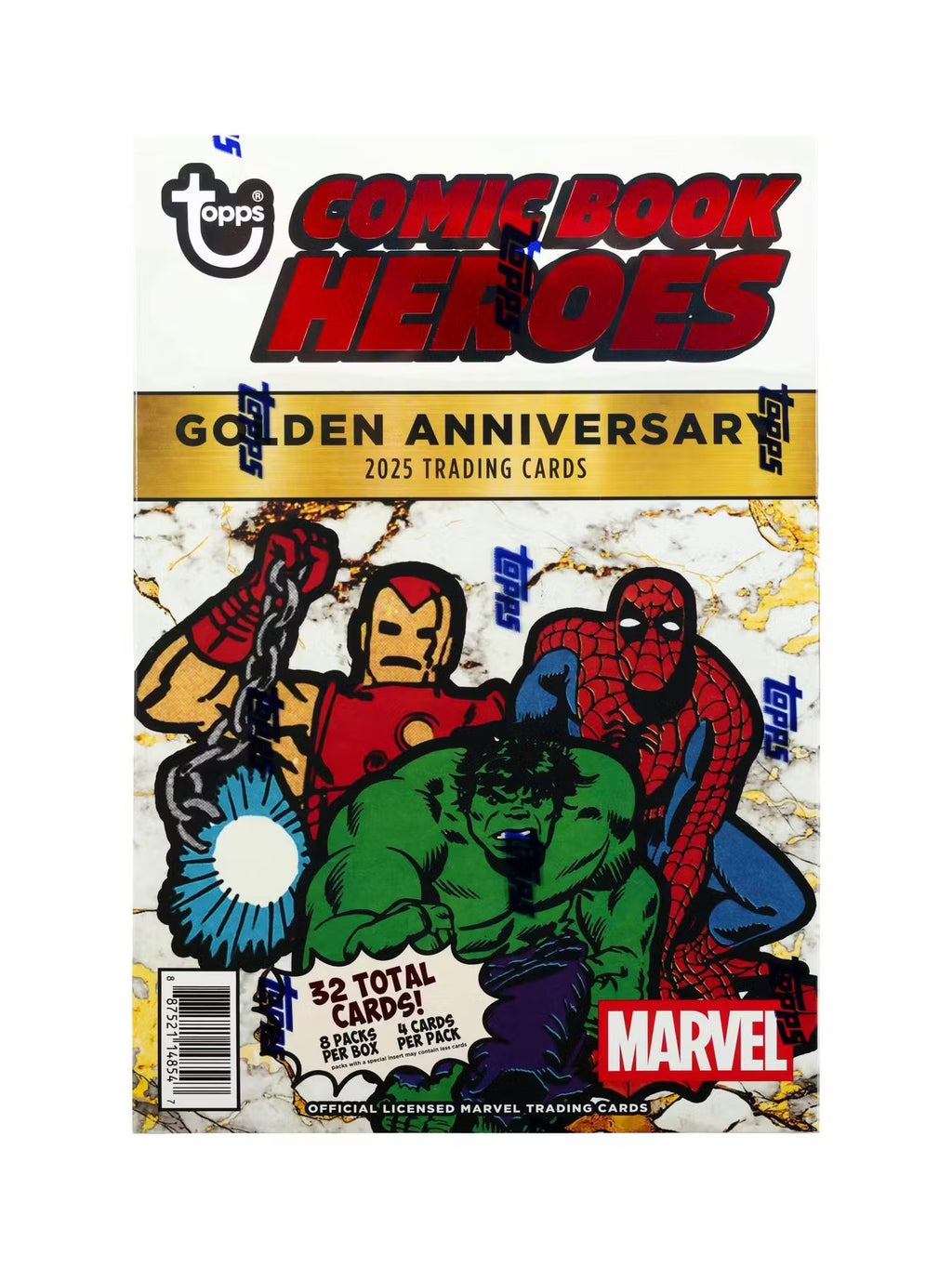 2025 Topps Marvel Comic Book Heroes 1975 Golden Anniversary Hobby 10-Box Case