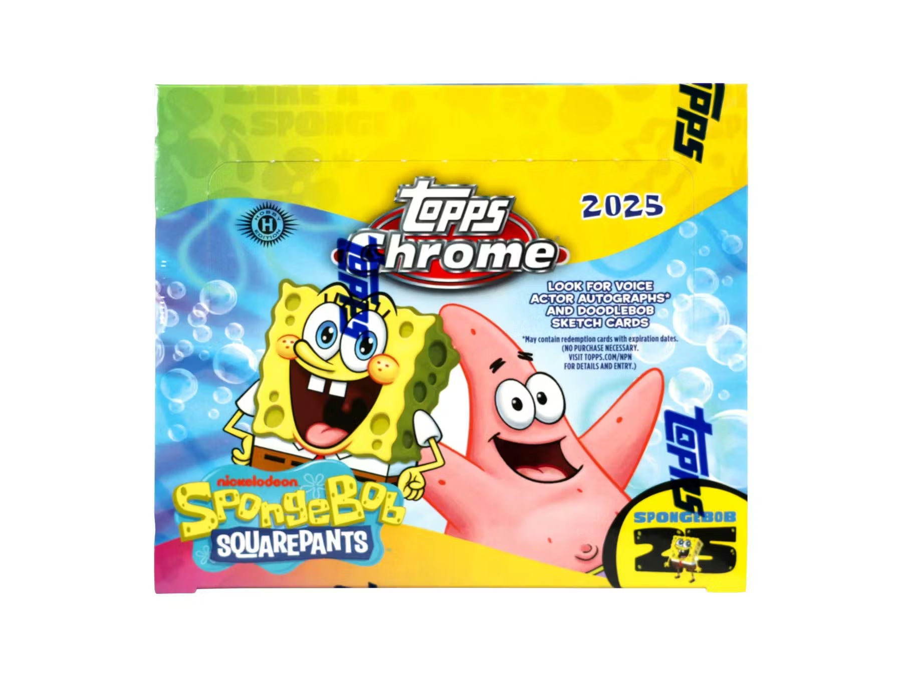 2025 Topps SpongeBob Chrome 25th Anniversary Hobby 12-Box Case