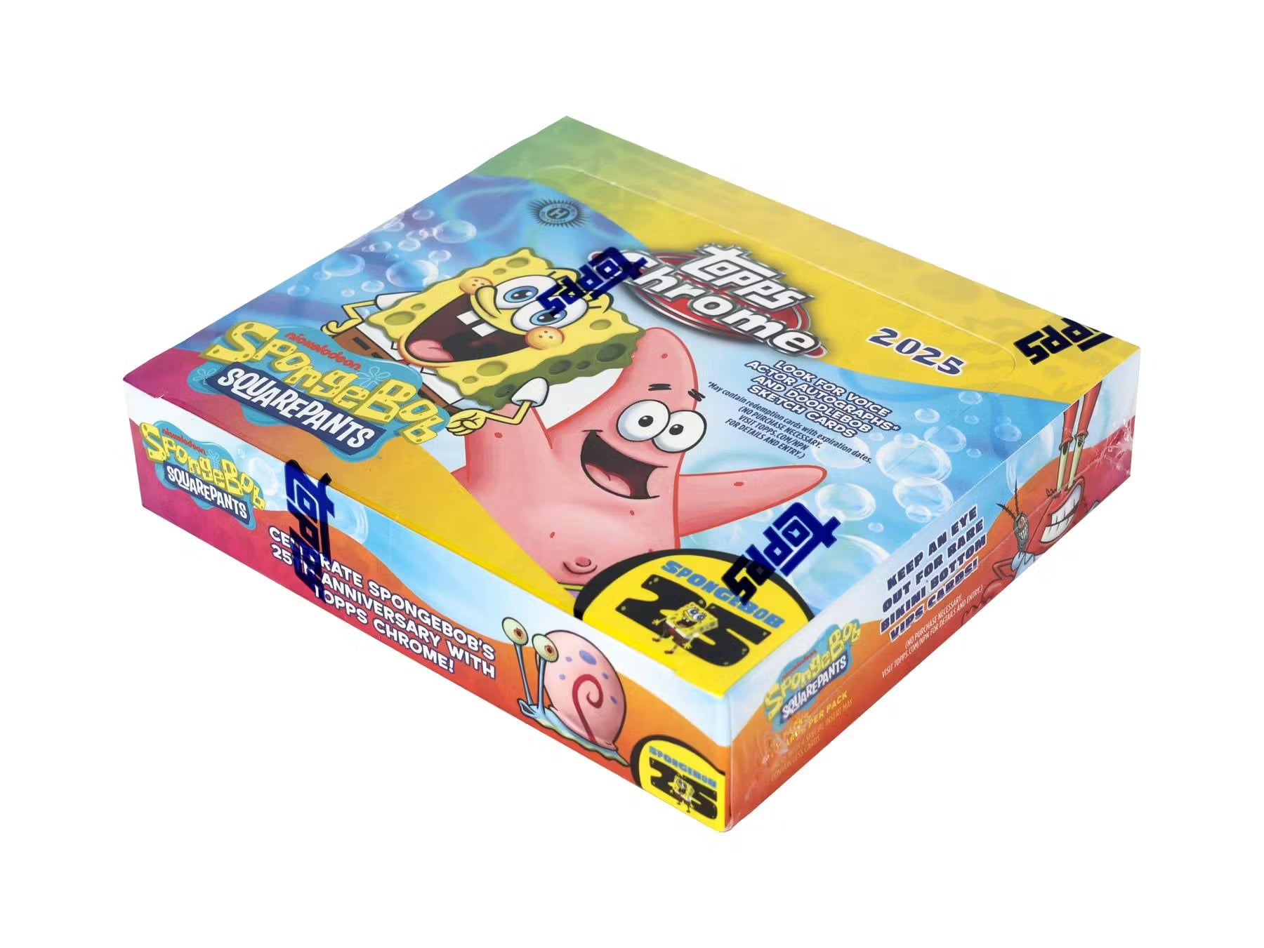 2025 Topps SpongeBob Chrome 25th Anniversary Hobby 12-Box Case