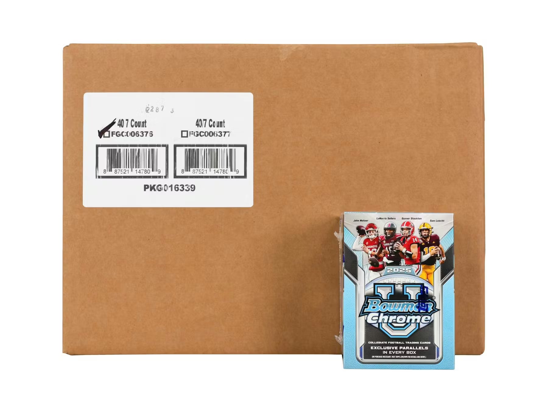 2025 Bowman University Chrome Football 7-Pack Blaster 40-Box Case