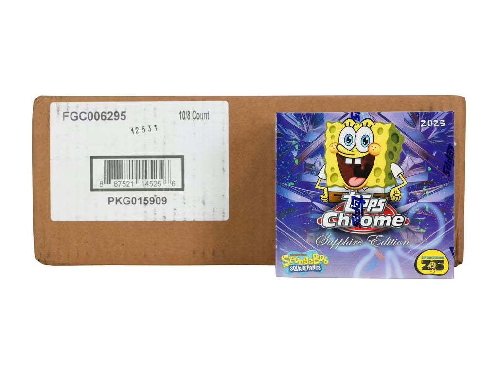 2025 Topps SpongeBob SquarePants Chrome Sapphire Hobby 10-Box Case