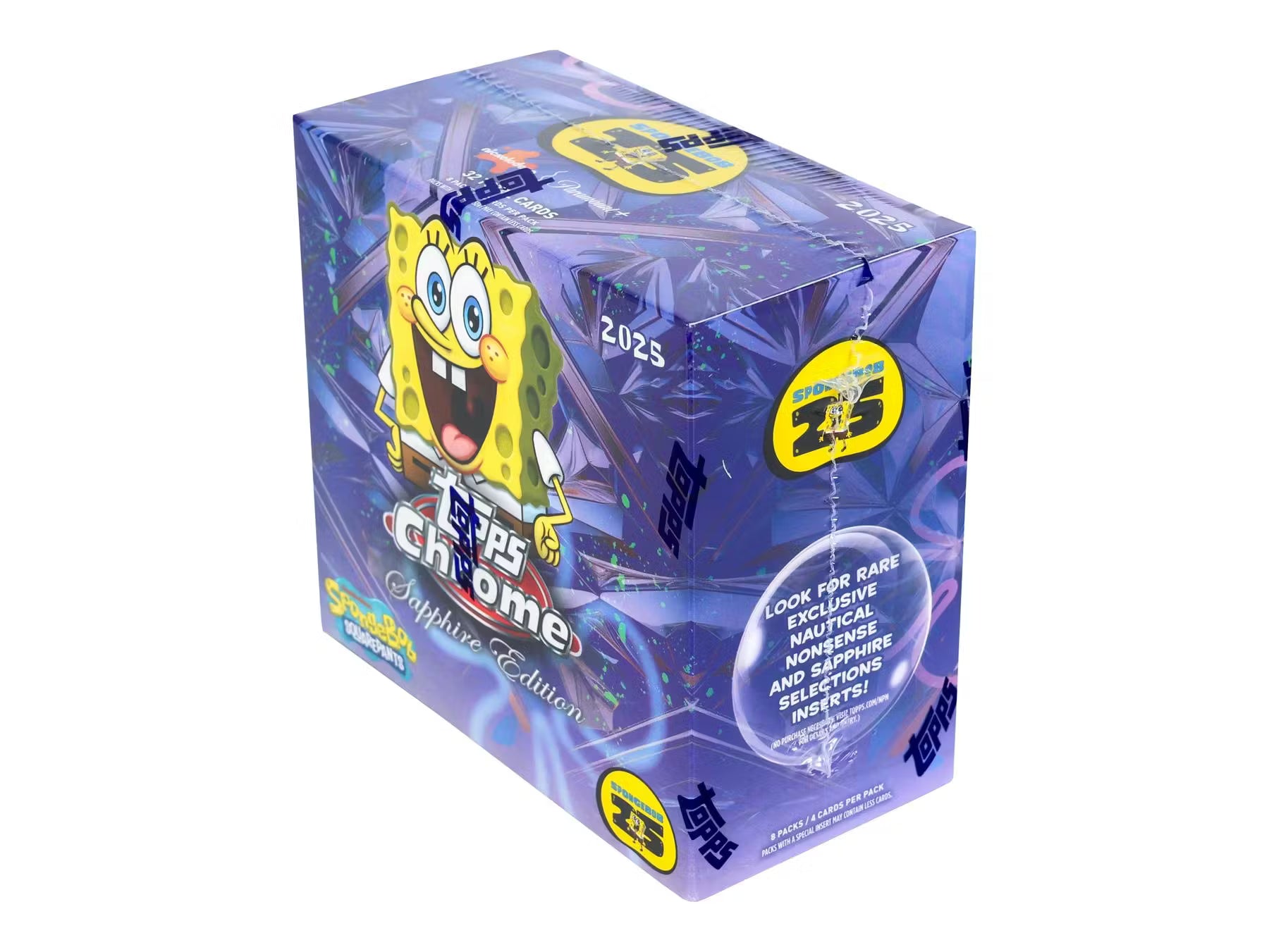2025 Topps SpongeBob SquarePants Chrome Sapphire Hobby 10-Box Case