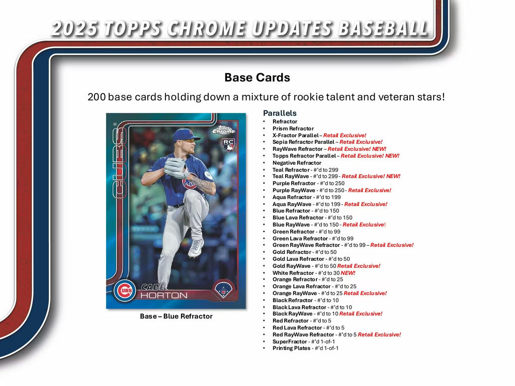 2025 Topps Chrome Update Series Blaster Box