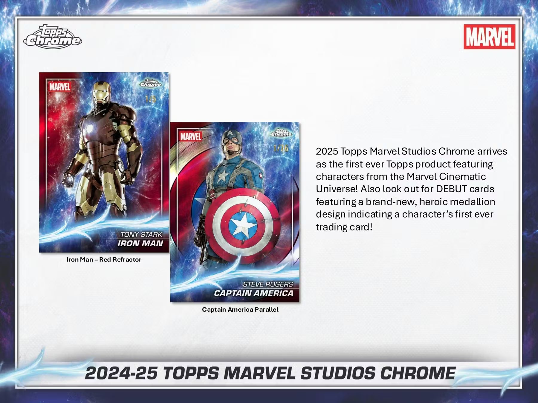 2025 Topps Marvel Studios Chrome 7-Pack Blaster 40-Box Case