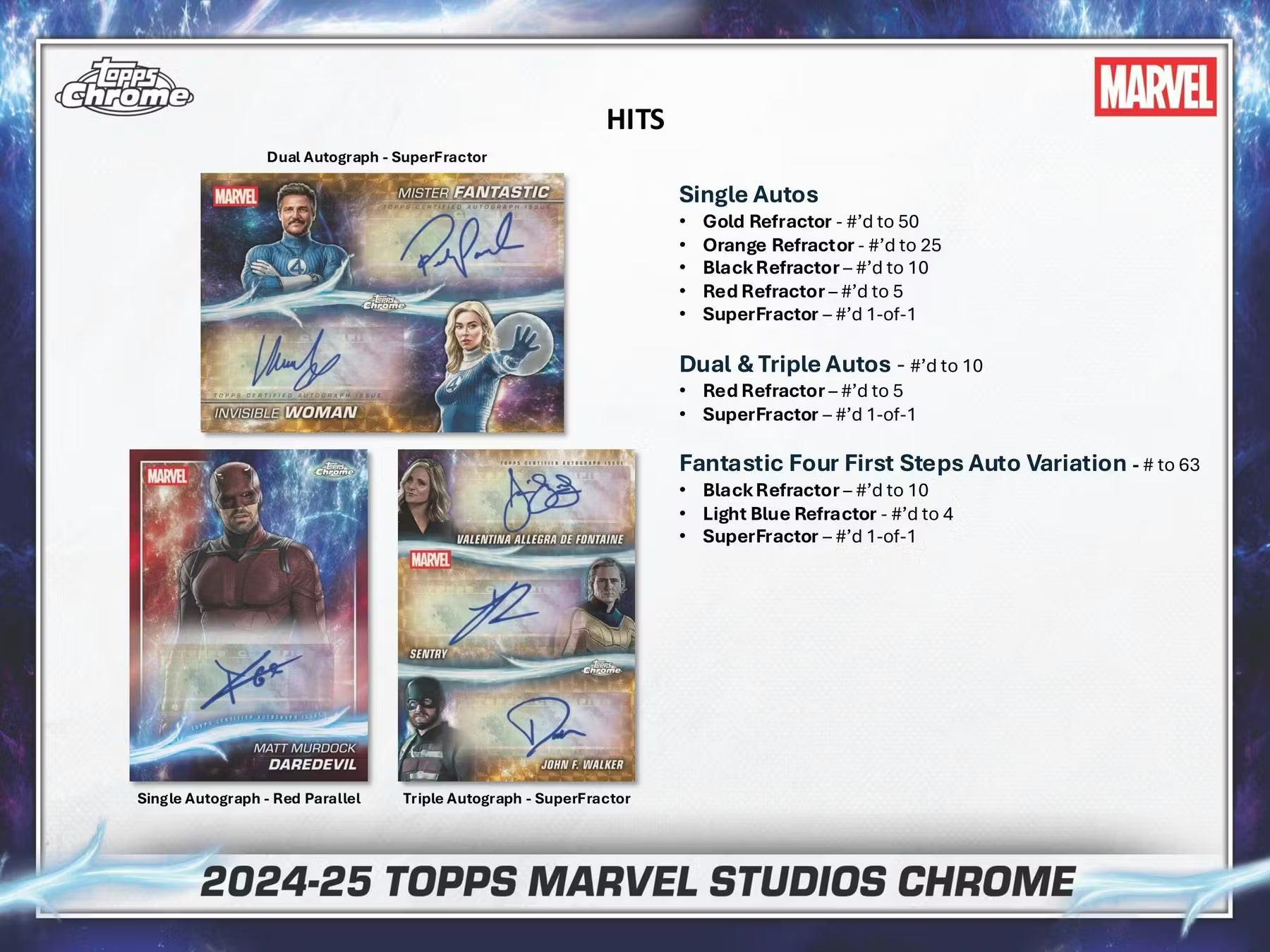 2025 Topps Marvel Studios Chrome 7-Pack Blaster 40-Box Case