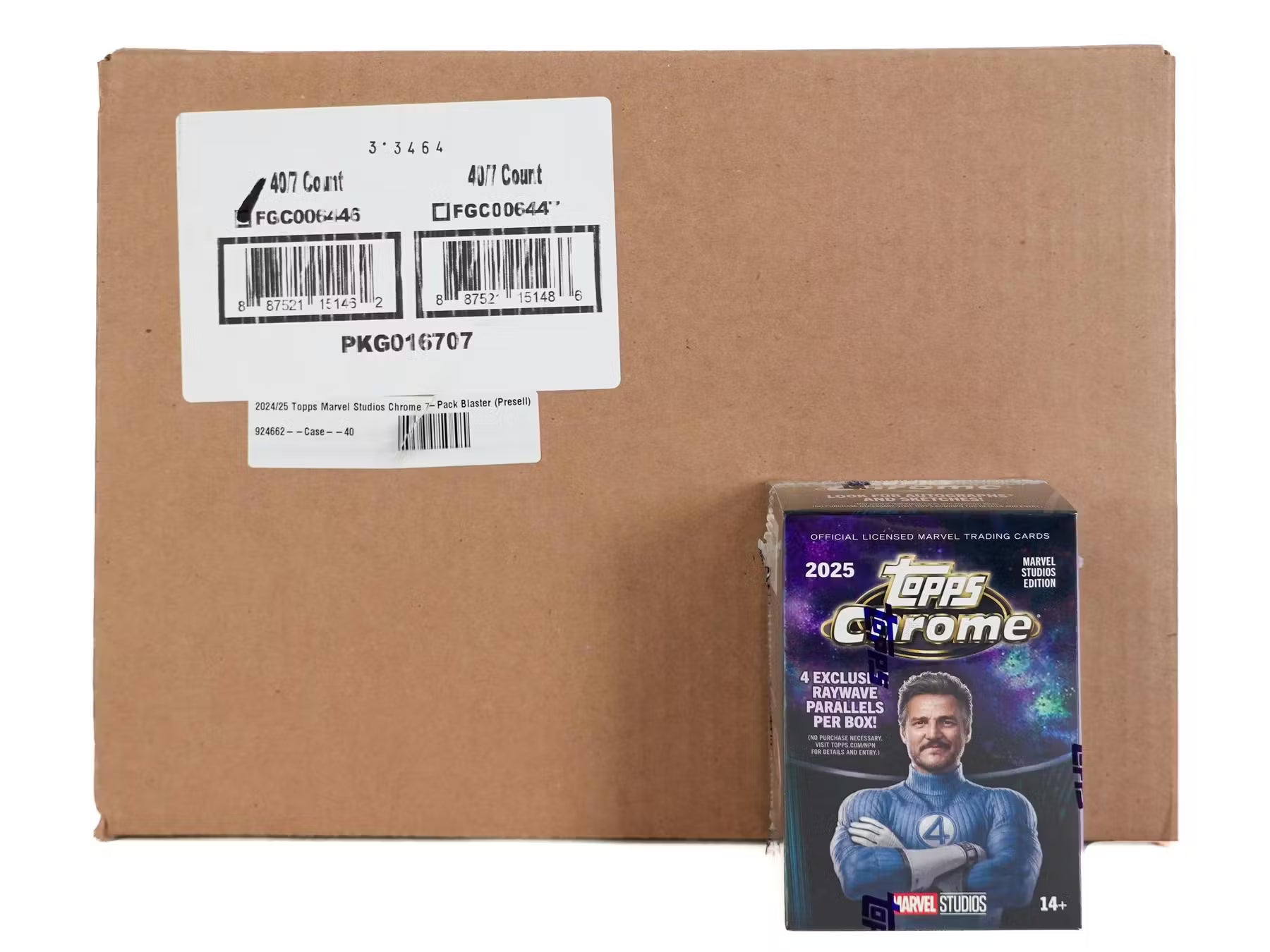 2025 Topps Marvel Studios Chrome 7-Pack Blaster 40-Box Case