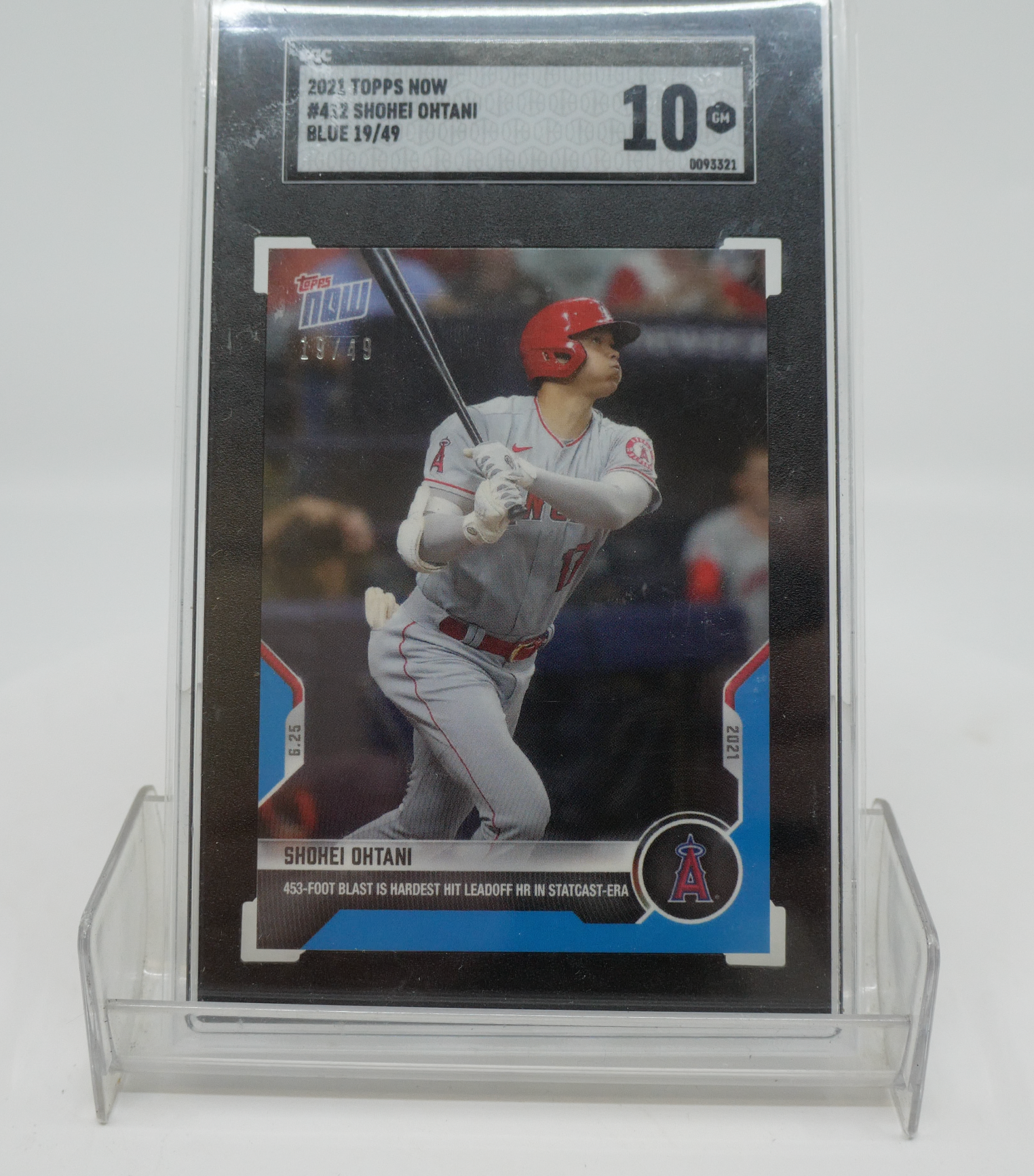 2021 Topps Now #412 Shohei Ohtani Blue 19/49 Gem 10