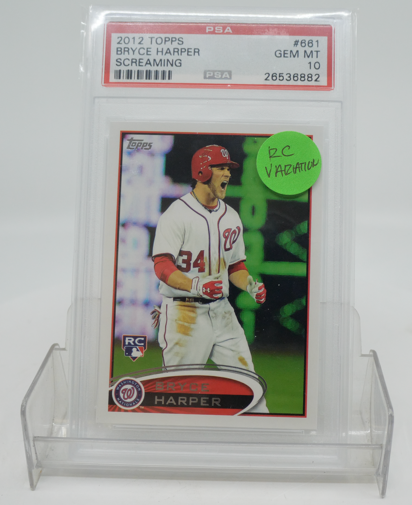 2012 Topps Bryce Harper Screaming Gem Mint 10